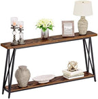 MAHANCRIS Console Table for Entryway, 2-Tier Extra Long Sofa Table Behind Couch by MAHANCRIS