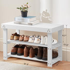 Pipishell 3 Tier Bamboo Shoe Rack Bench - Image 3