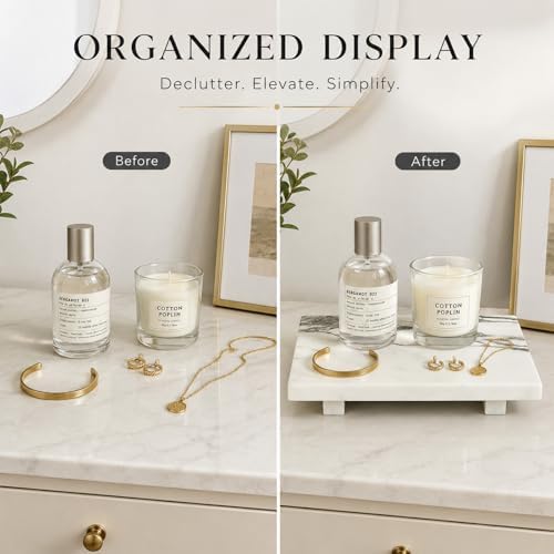 White Marble Pedestal Stand for Vanity & Bathroom - Image 5