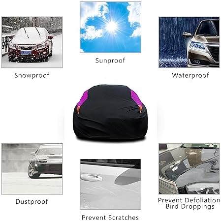 MORNYRAY Waterproof Car Cover All Weather Snowproof UV Protection Windproof - Image 3