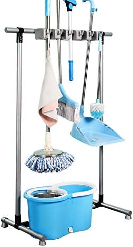 Broom Mop Holder Floor-Mounted mop Rack Cleaning Tool storage by QTJH