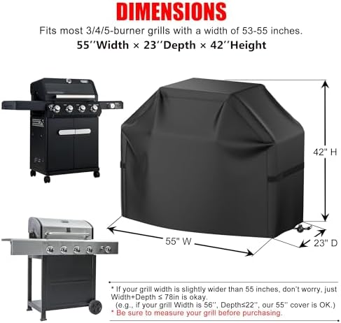 BBQ Grill Cover, Waterproof, Weather Resistant, Fade Resistant, - Image 2
