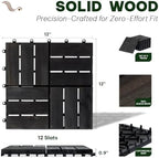 VICTORY RELAX Natural Acacia 12x12 Interlocking Wood Deck Tiles - Image 2