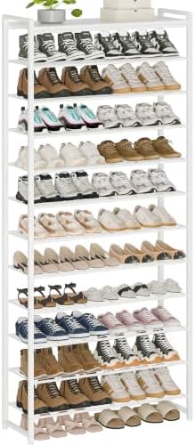12 Tier Shoe Rack Organizer for 48-60 Pairs, Tall Metal Shoe Storage Shelf by Unknown