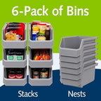 ReadySpace Large Stackable Plastic Storage Bins - Image 4