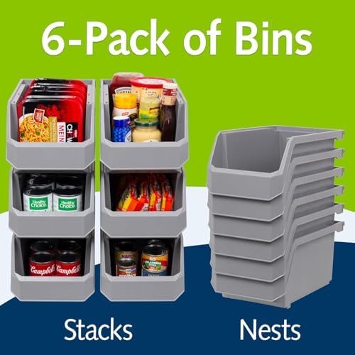 ReadySpace Large Stackable Plastic Storage Bins - Image 4