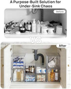 Vtopmart 8 Pack Clear Pull-Out Under Sink Organizer Set - Image 3
