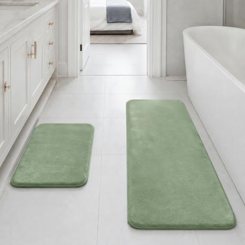 HUXMEYSON Bathroom Rugs Sets 2 Piece, Non-Slip & Quick Dry Bath Mat Set by HUXMEYSON
