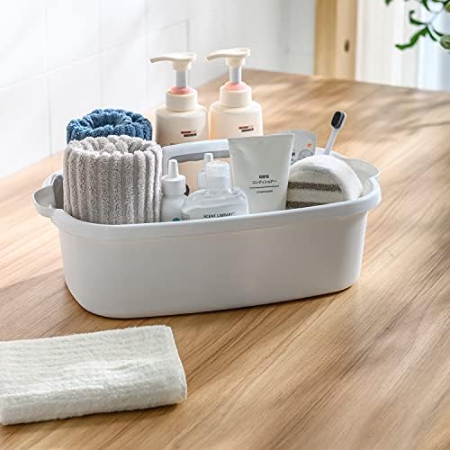 ALINK Large Plastic Shower Caddy Tote, Portable Storage Caddy Basket Organizer - Image 4