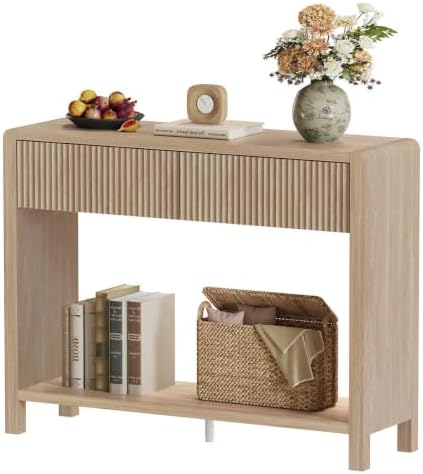 FATORRI Console Sofa Table, Wooden Entryway Table by FATORRI