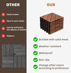 Acacia Wood Interlocking Deck Tiles - Image 7