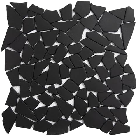 Black Pebble Tile for Shower Floor by Adolif