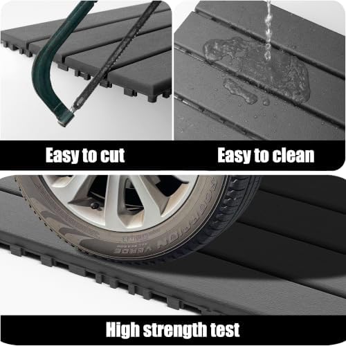24-Pcs 24"x12" Interlocking Deck Tiles Outdoor Waterproof, Durable PP - Image 4