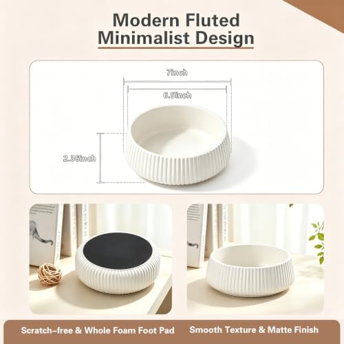 Concrete Key Bowl for Entryway Table, Ivory White - Image 3