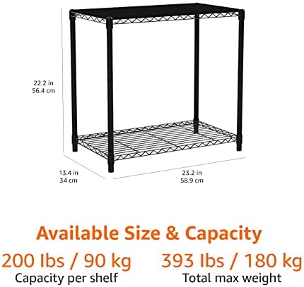 Amazon Basics 2-Shelf Stackable Storage, 13.3" D x 23.2" W x 22.2" H - Image 5