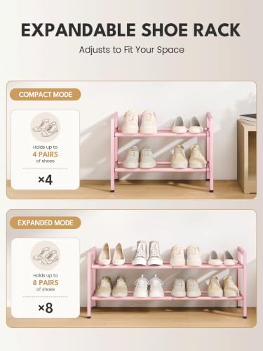Bumusty 2 Tier Expandable Shoe Rack - Image 6