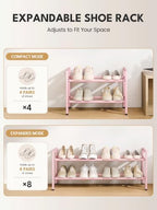 Bumusty 2 Tier Expandable Shoe Rack - Image 6