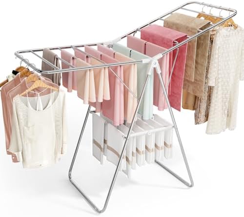 APEXCHASER Clothes Drying Rack, Stainless Steel Drying Rack Clothing by APEXCHASER