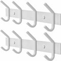 White Coat Rack Wall Mount – 12 Inch Stainless Steel Hook Rail by SAYONEYES