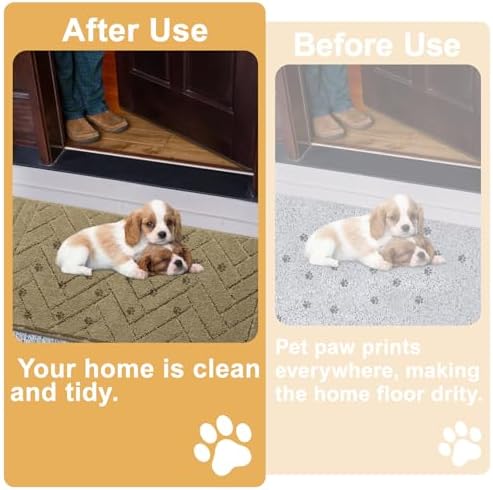 Tindbea Dog Door Mat, Dirt Trapper Mud Mat - Image 2