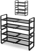 Expandable Metal Shoe Rack for Closet, Entryway & Garage by SNTD