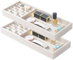 2Pcs Desk Drawer Storage Tray, Nightstand Organizer, Necklace Bracelet Ring by FocusOnJewelryDisplay15yrs