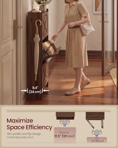 VASAGLE Narrow Shoe Storage Cabinet Organizer - Image 4
