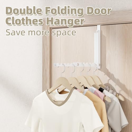 BAKON Over The Door Hanger Folding Clothes Drying Rack, Double Fold Hanging - Image 2