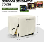Porch Shield Generator Cover for 5000-10000W, Light Tan - Image 2