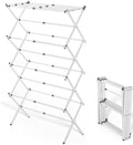 4-Tier Foldable Clothes Drying Rack 15" D x 29" W x 52" H by Bobikuke