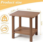 Apolimi Adirondack Outdoor Side Table, 2-Tier Sturdy Patio End Table Weather - Image 3