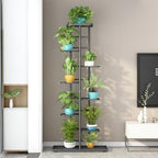 LINZINAR 8 Tier Plant Stand Indoor Outdoor Metal Flower Pot Display Shelf - Image 3