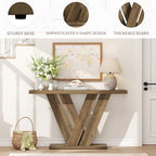 51" Console Table, V-Shaped Entryway Table, Wood Sofa Table Behind Couch - Image 6