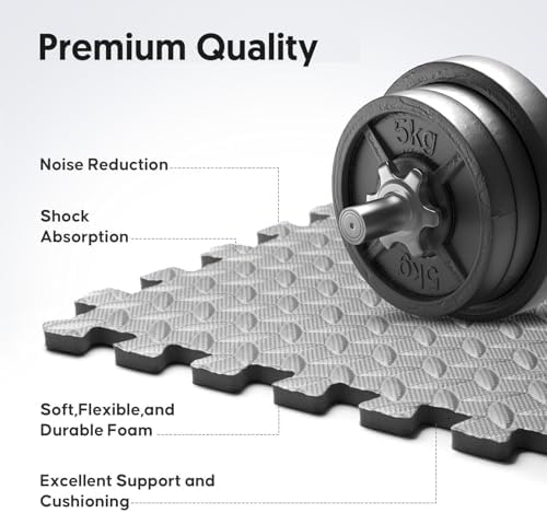 36 Pack 144 sqft Home Gym Mat, Puzzle Exercise Mat, EVA Interlocking Foam Floor - Image 3