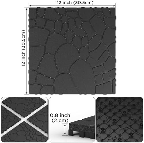 44 Pack Interlocking Deck Tiles, All-Weather Outdoor Deck Tiles - Image 2