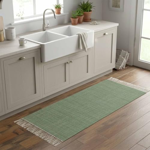 Kitchen Rug Runner 2'x 5', Modern Aesthetics Luxury Print Reversible Low-Pile - Image 2