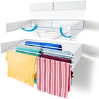 Step Up Laundry Drying Rack, Wall Mounted, Retractable Clothes Drying Rack by StepUpDryingRacks