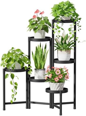iDavosic.ly Plant Stand Indoor Outdoor, 6 Tier Metal Corner Shelf by iDavosicly
