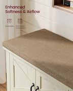 VASAGLE Shoe Bench, Farmhouse Entryway Bench - Image 5