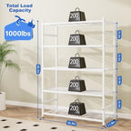 36.4" W Storage Shelves, 5-Tier Metal Shelving Unit - Image 2