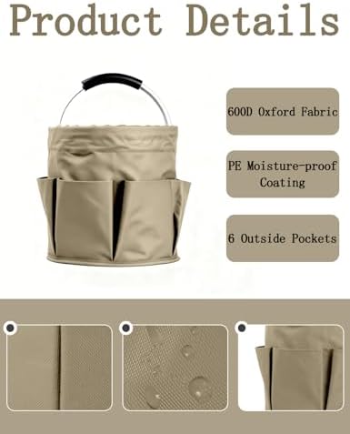 Cleaning Caddy with Handle, for Cleaning Supplies Organizer Bucket - Image 3