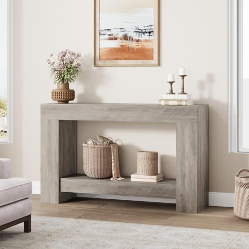 GarveeHome 47" Farmhouse 2-Tier Console Table - Image 4
