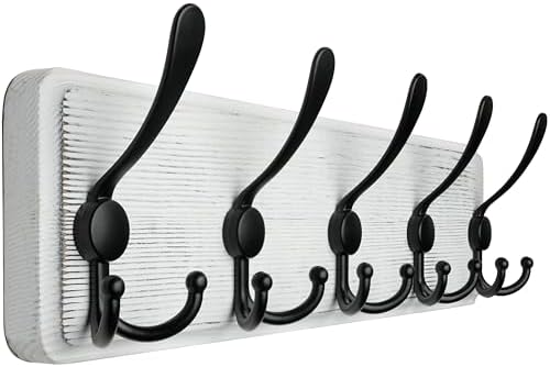 WEBI Coat Rack Wall Mount, Coat Hooks Wall Mounted, Coat Hanger Wall, Wood Hook by WEBI