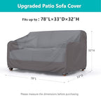 3-Seater Waterproof Outdoor Couch Cover 78"L×33"D×32"H - Image 2