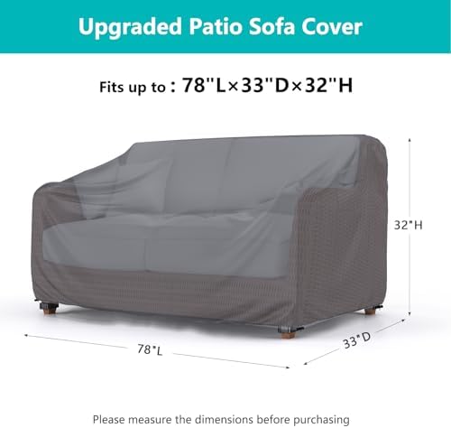 3-Seater Waterproof Outdoor Couch Cover 78"L×33"D×32"H - Image 2
