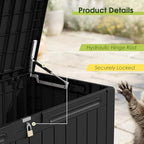 Devoko 100 Gallon Outdoor Storage Box, Waterproof Deck Box Lockable - Image 6
