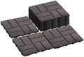 12 PCS Plastic Interlocking Patio Deck Tiles by SAILARYPatioFurniture