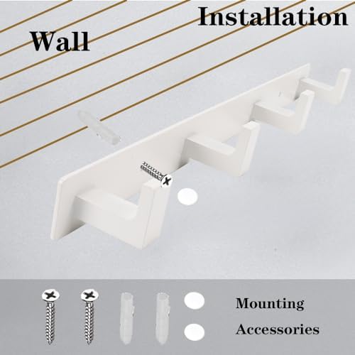 Coat Rack, Heavy Duty Stainless Steel 4 Tri Coat Hook Hanger, Wall Mounted - Image 6