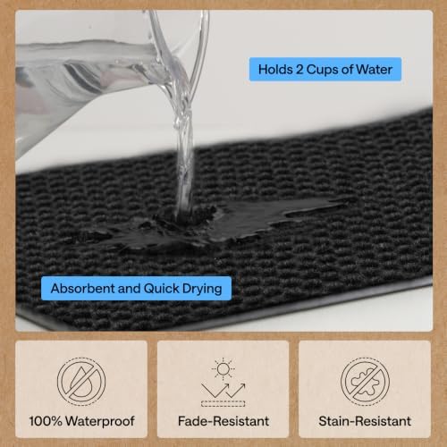 GORILLA GRIP Traffic Guard Indoor Outdoor Heavy Duty Door Mat, 29x17 Black - Image 5