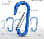 sprookber 3" Aluminum Carabiner D Ring, Caribeener Clips, Spring Snap Hook - Image 4